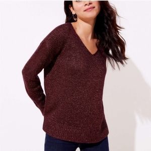 LOFT Bronze Shimmer Sweater